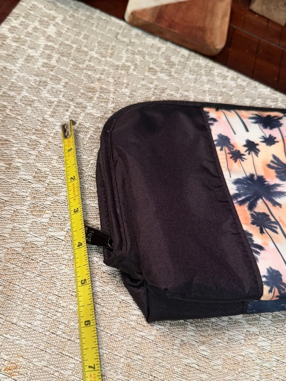 Lug flash travel cosmetic case tropical palms NEW